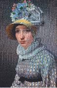 Christoffer Wilhelm Eckersberg Portrat der Anna Maria Magnan oil on canvas